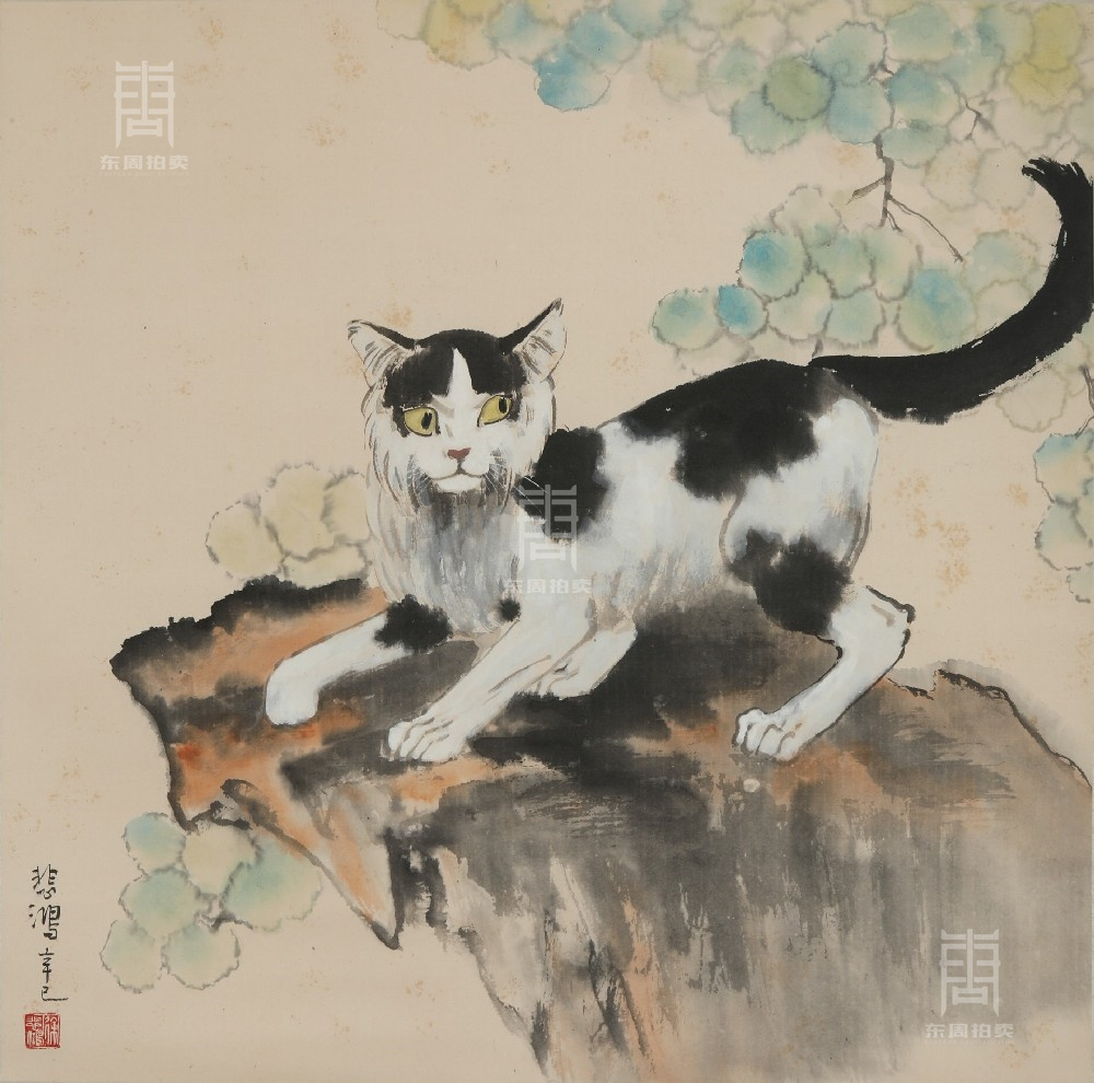 19 徐悲鸿-猫琚图