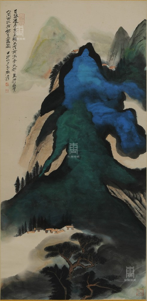 27 张大千-泼彩山水