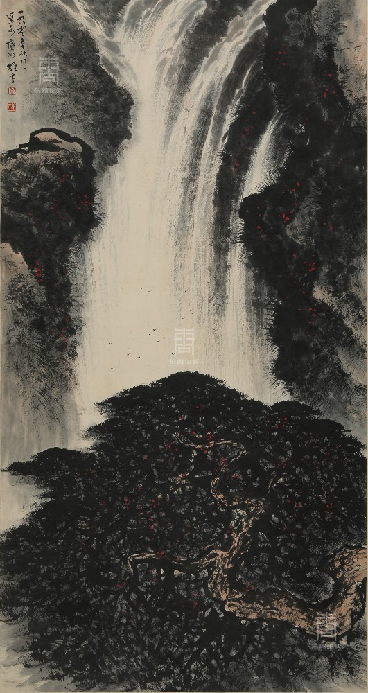 57 黎雄才-飞瀑