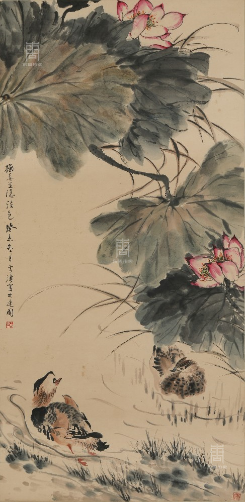 65 王雪涛-荷塘鸳鸯