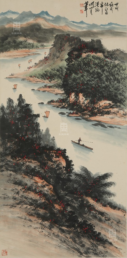 80 关山月-江舟行