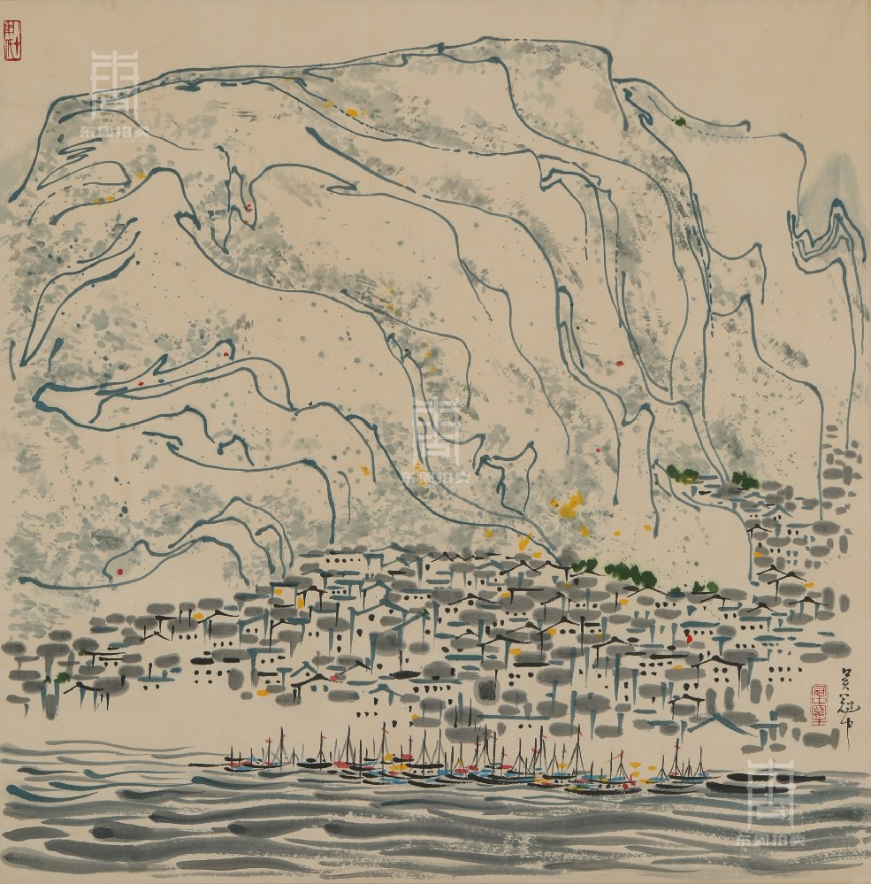 85 吴冠中-江南山村