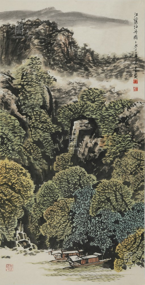 171 王威-江陵泊舟图