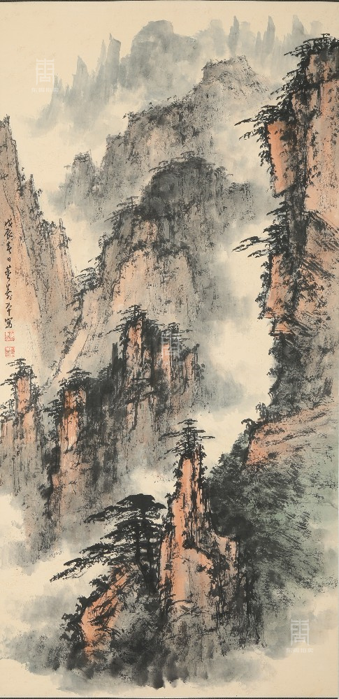 175  董寿平-黄山雄姿