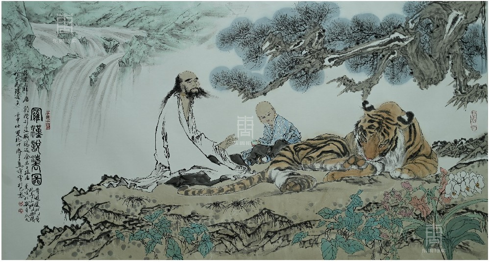 183 范曾-罗汉说经图